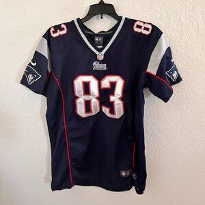 Nike NFL Wes Welker Jersey Retro New England Patriots Blue Youth XL SKU 101
